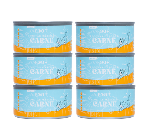 Pack 6 unidades carne para gatos