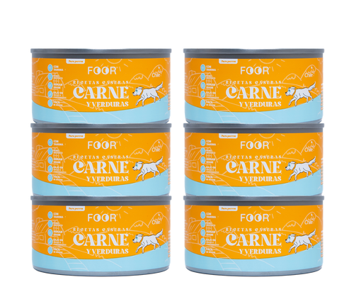 Pack 6 unidades carne para perros