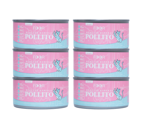 Pack 6 unidades pollito para gatos