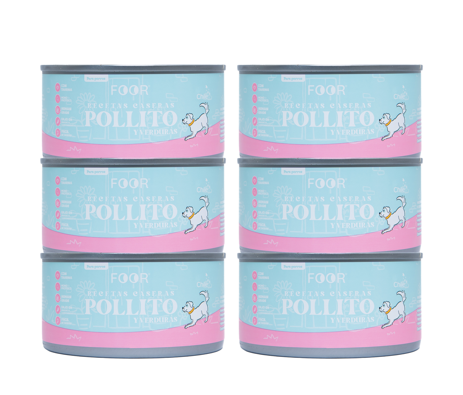 Pack 6 unidades pollito para perros