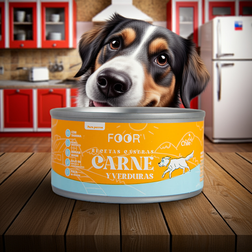 Carne y verduras para perros