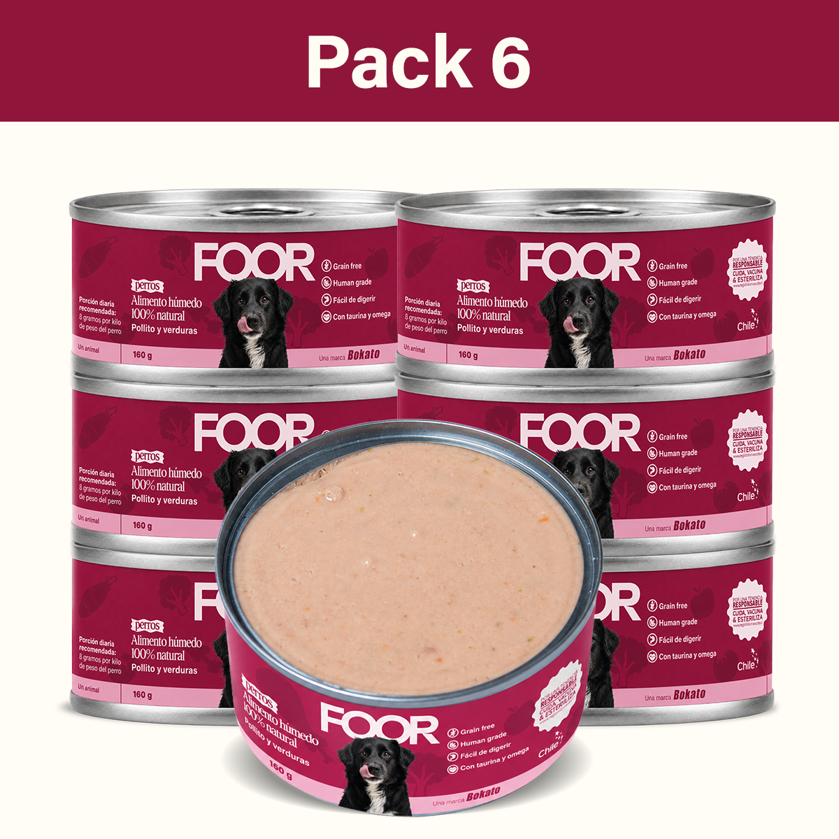- Pack Mix 6 - Alimento Húmedo de Pollito para Perros