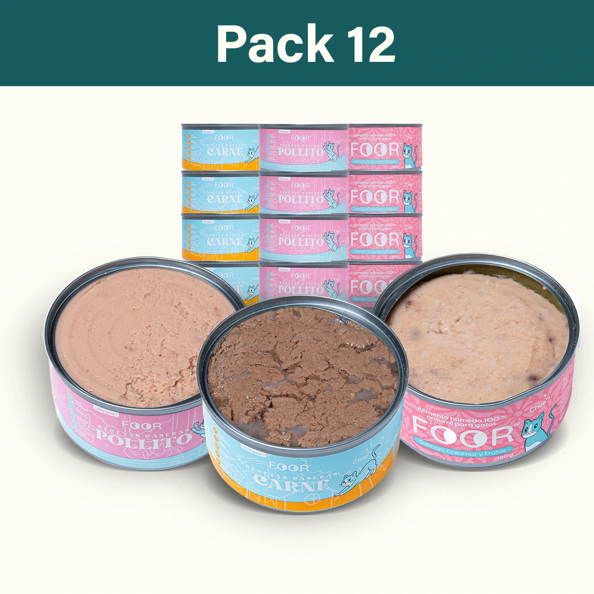Pack 12 unidades mix para gatos